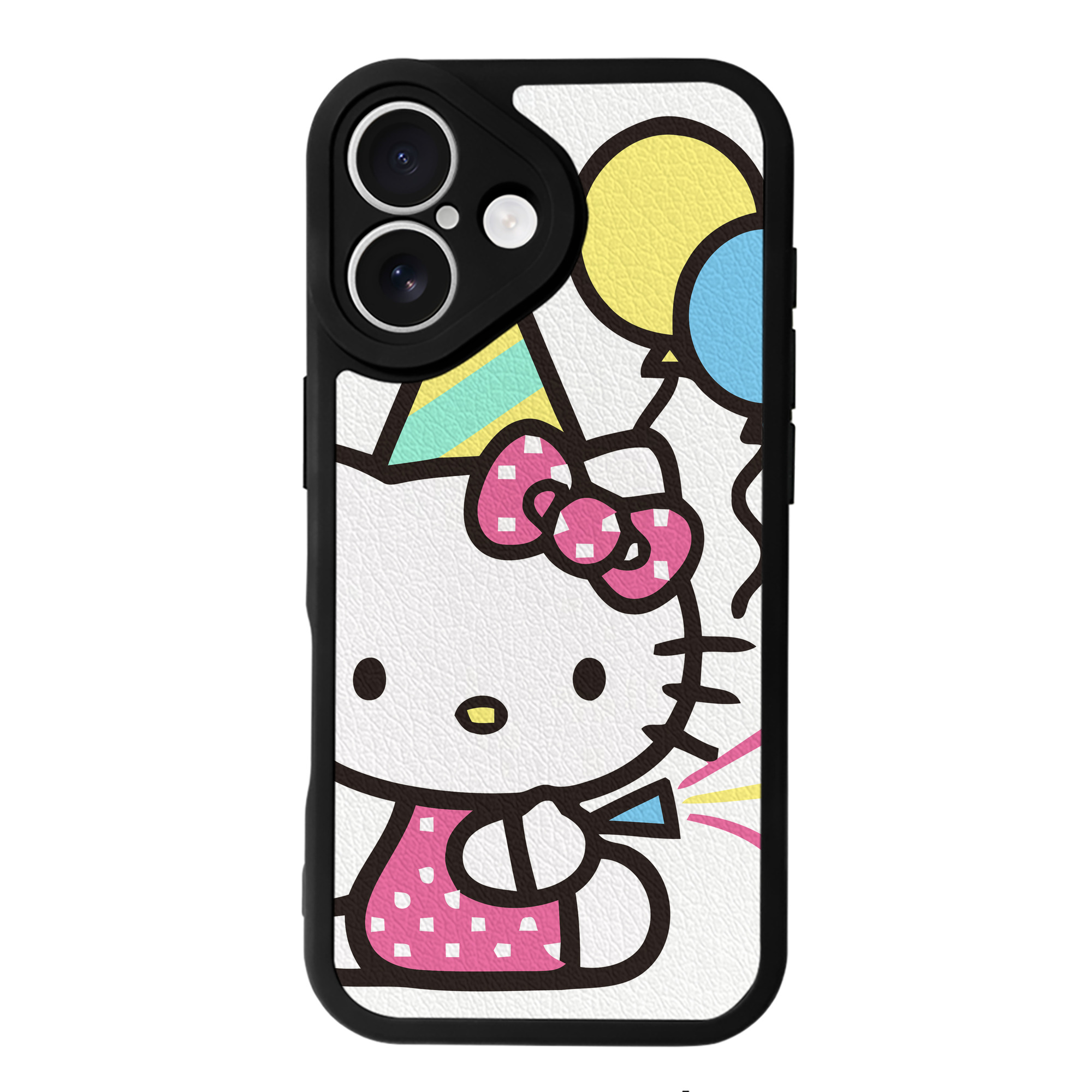 （画像用） Hello Kitty ハローキティ 【iPhone 16シリーズ対応】シリコンスマホケース（レザー調） 材質：シリコン